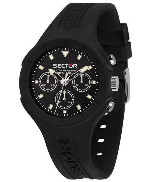 Sector Speed Black Dial Silicon Strap Quartz R3251514019 100M Men's Watch