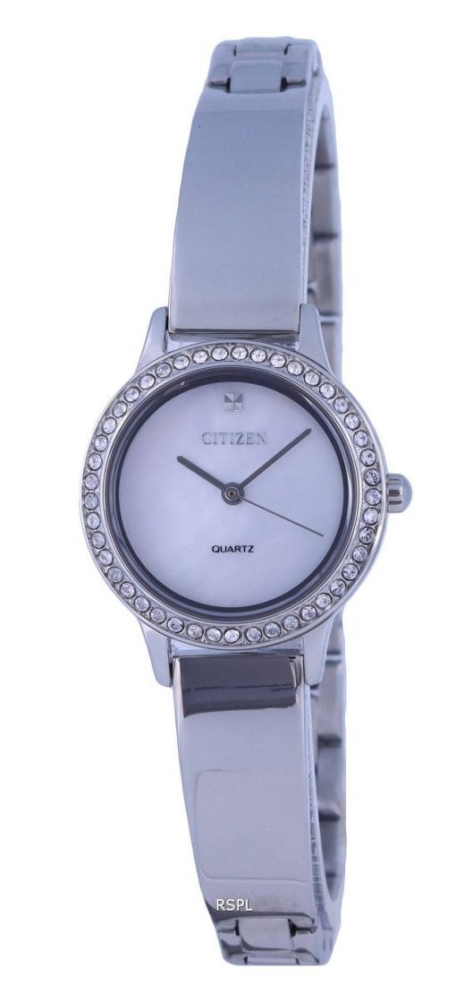 Citizen Analog Crystal Accents Mother Of Pearl Dial Quartz EJ6130-51D.G Womens Watch