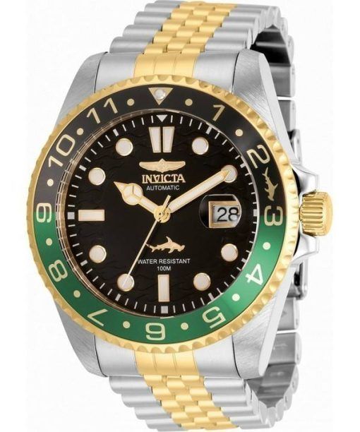 Invicta Pro Diver Black Dial Two Tone Stainless Steel Automatic 35151 100M Mens Watch