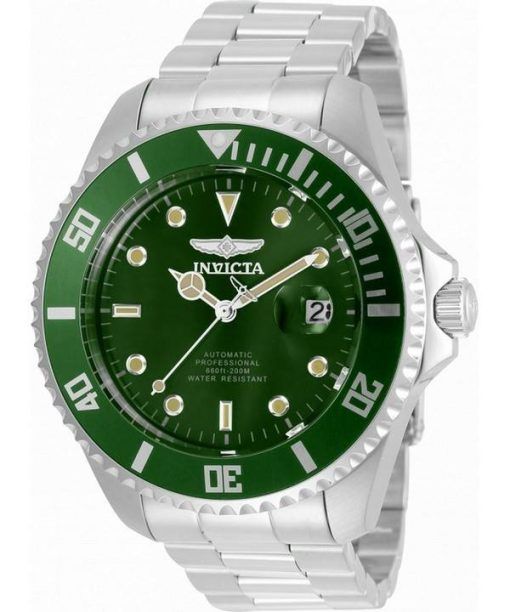 Invicta Pro Diver Green Dial Stainless Steel Automatic 35719 200M Mens Watch