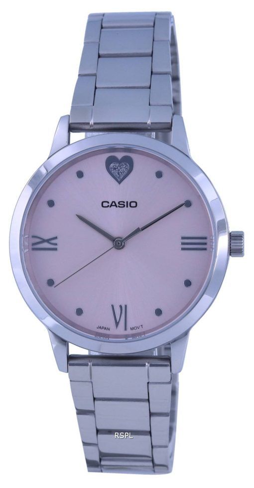 Casio Analog Pink Dial Stainless Steel LTP-2022VD-4C LTP2022VD-4 Womens Watch