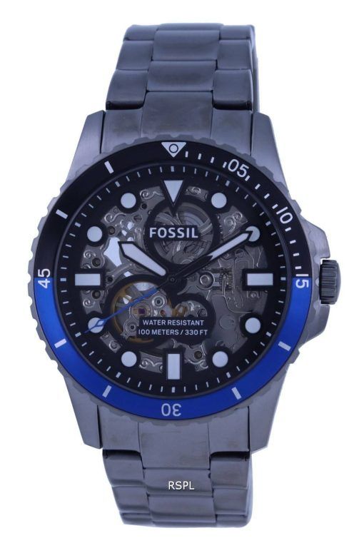 Fossil FB-01 Open Heart Black Dial Automatic ME3201 100M Mens Watch