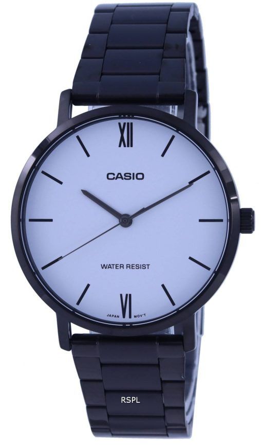 Casio White Dial Stainless Steel Analog MTP-VT01B-7B MTPVT01B-7 Mens Watch