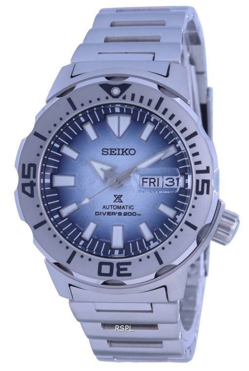 Seiko Prospex Save The Ocean Frost Monster Special Edition Automatic Divers SRPG57 SRPG57J1 SRPG57J 200M Mens Watch