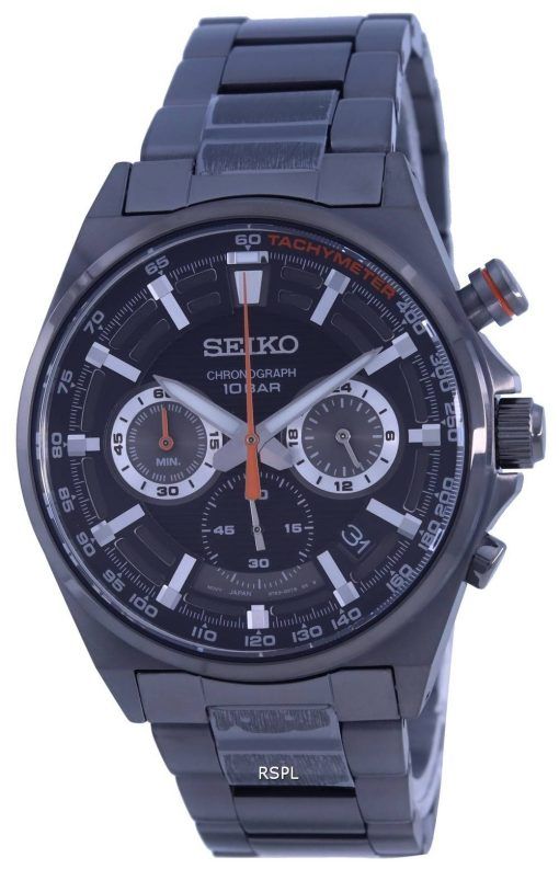 Seiko Neo Sports Chronograph Black Dial Quartz SSB399 SSB399P1 SSB399P 100M Mens Watch