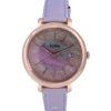 Fossil Jacqueline Leather Grey Mother Of Pearl Dial Solar ES5091 Womens Watch