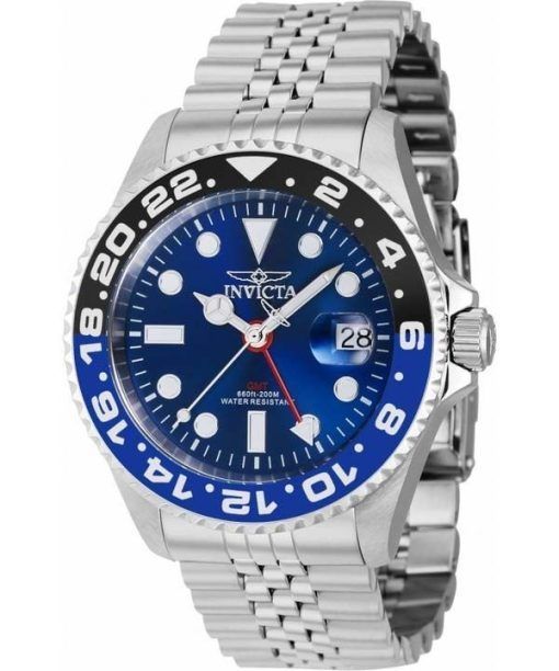 Invicta Pro Diver GMT Stainless Steel Blue Dial Quartz Diver's 40955 200M Men's Watch