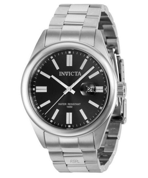Invicta Pro Diver Stainless Steel Black Dial Quartz 38454 100M Men's Watch