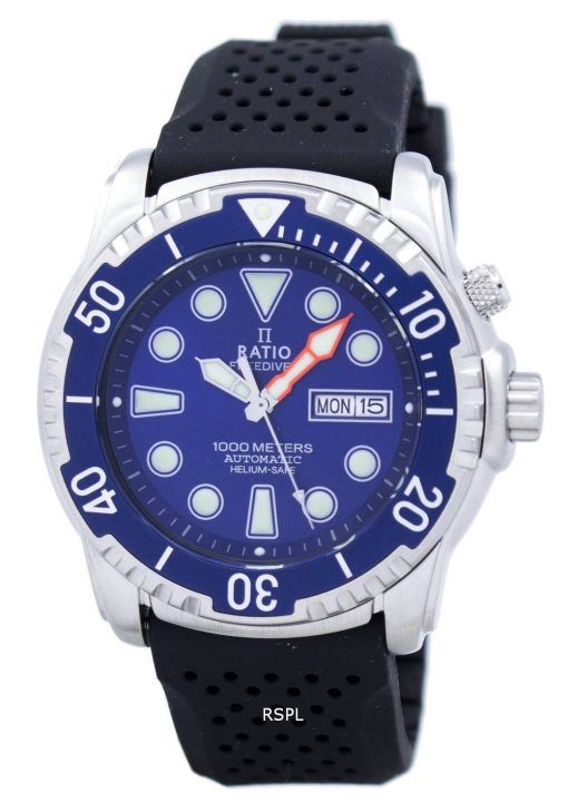 Ratio Free Diver Helium-Safe 1000M Sapphire Automatic 1068HA90-34VA-01 Men's Watch