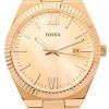 Fossil Scarlette Rose Gold Stainless Steel Rose Gold Sunray Dial Quartz ES5258 Womens Watch