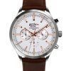 Westar Activ Chronograph Leather Strap Silver Dial Quartz 90243STN627 100M Men's Watch