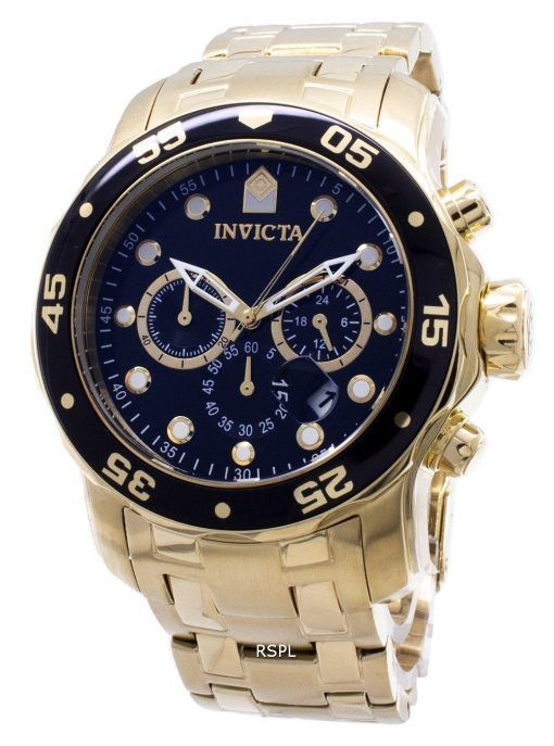 Invicta Pro-Diver Chronograph Gold Tone 200M INV0072/0072 Mens Watch