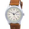 Seiko 5 Sports Military Automatic Japan Made Ratio Brown Leather SNZG07J1-LS9 Men's Watch