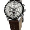 Westar Activ Chronograph Leather Strap Silver Dial Quartz 90249SBN127 100M Men's Watch
