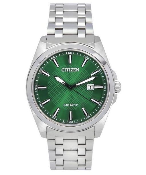 Citizen Peyten Stainless Steel Green Dial Eco-Drive BM7530-50X 100M Mens's Watch