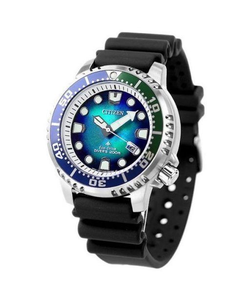 Citizen Promaster Dive Eco-Drive Polyurethane Strap Blue Dial Divers BN0166-01L 200M Mens Watch
