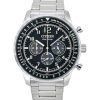 Citizen Eco-Drive Chronograph Stainless Steel Black Dial CA4500-83E 100M Men's Watch