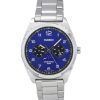 Casio Standard Analog Stainless Steel Moon Phase Blue Dial Quartz MTP-M300D-2A Men's Watch
