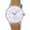 Iron Annie 100 Jahre Bauhaus Leather Strap White Dial Quartz 50461 Men's Watch