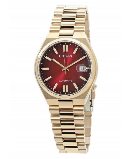 Citizen Tsuyosa Gold Tone Stainless Steel Wine Red Dial Automatic NJ0153-82X Men's Watch