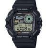 Casio Standard Digital Graph Moon Phase Resin Strap Quartz WS-1700H-1AV 100M Men's Watch