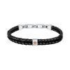 Maserati Jewels Recycled Leather And Stainless Steel Bracelet JM422AVE13 For Men